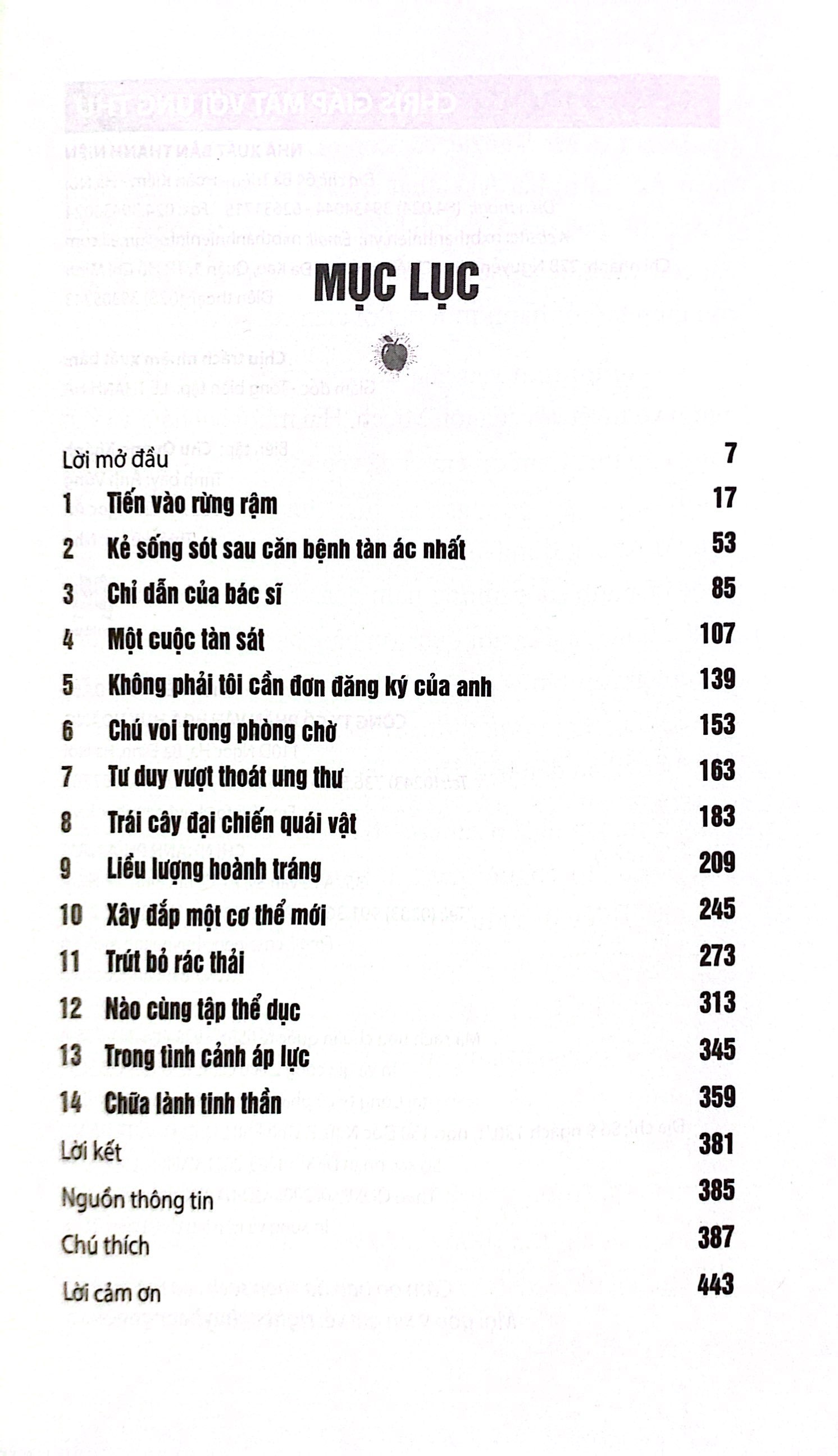 chris giáp mặt với ung thư