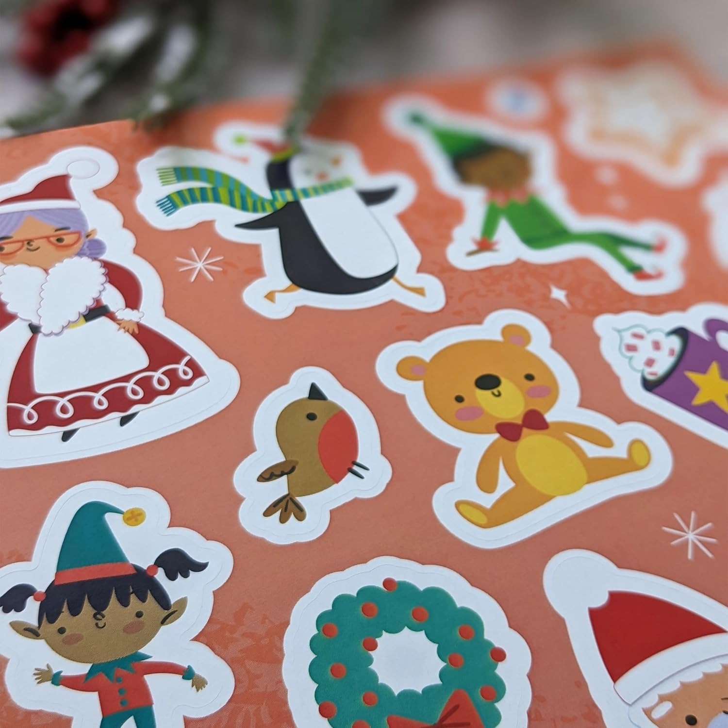 christmas gem sticker activity book - santa