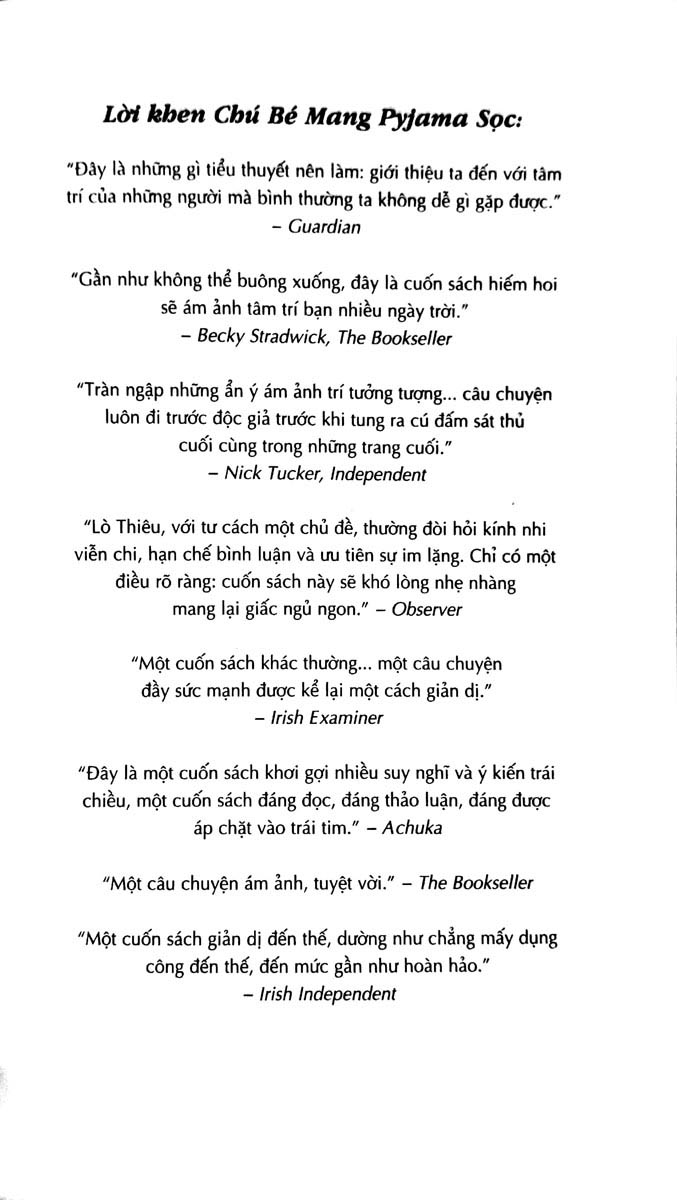 chú bé mang pyjama sọc (tái bản)