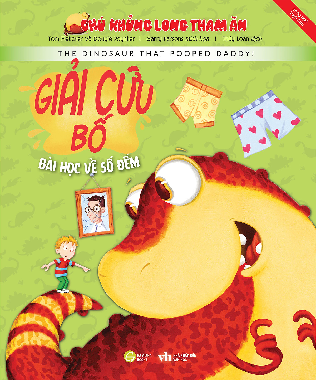 chú khủng long tham ăn: giải cứu bố - bài học về số đếm (song ngữ)