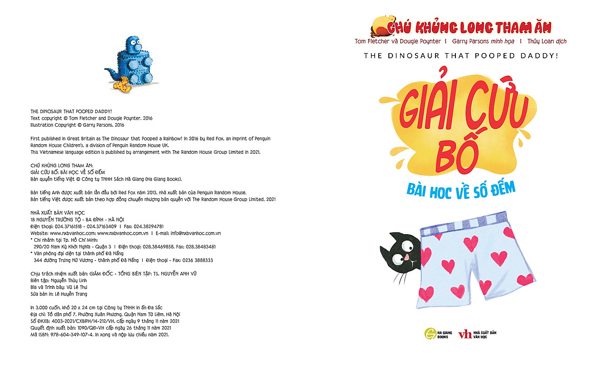 chú khủng long tham ăn: giải cứu bố - bài học về số đếm (song ngữ)