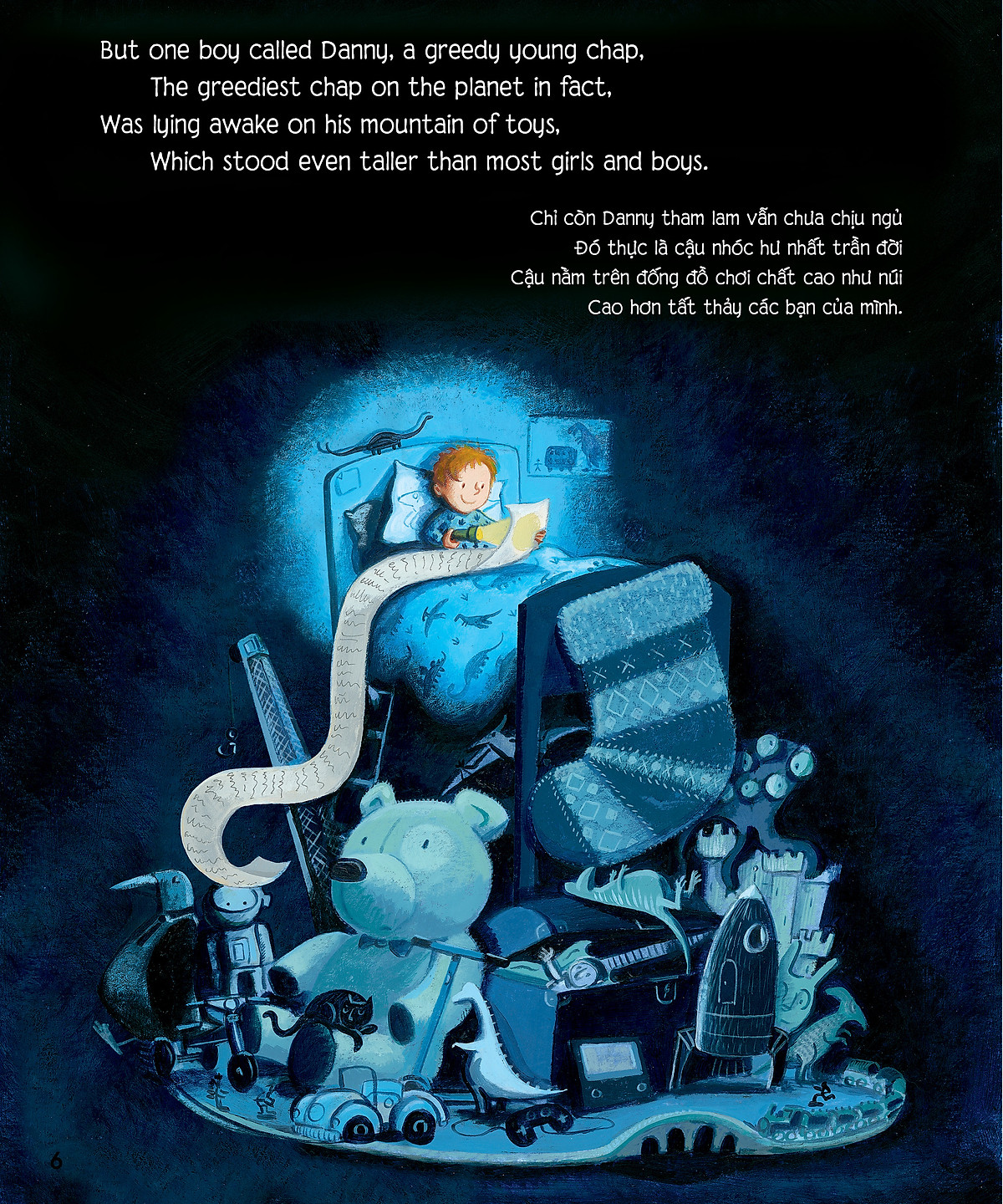 chú khủng long tham ăn: giải cứu giáng sinh – bài học về thói tham lam (song ngữ)