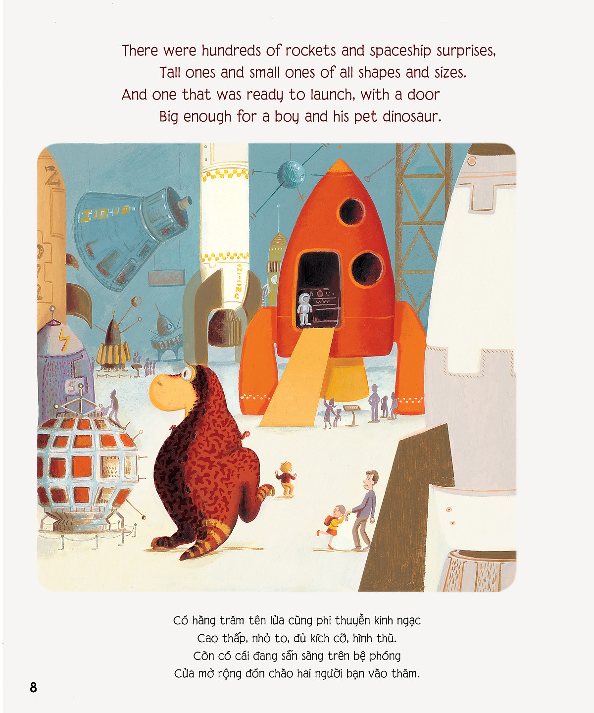 chú khủng long tham ăn: giải cứu hành tinh - bài học khám phá không gian (song ngữ)