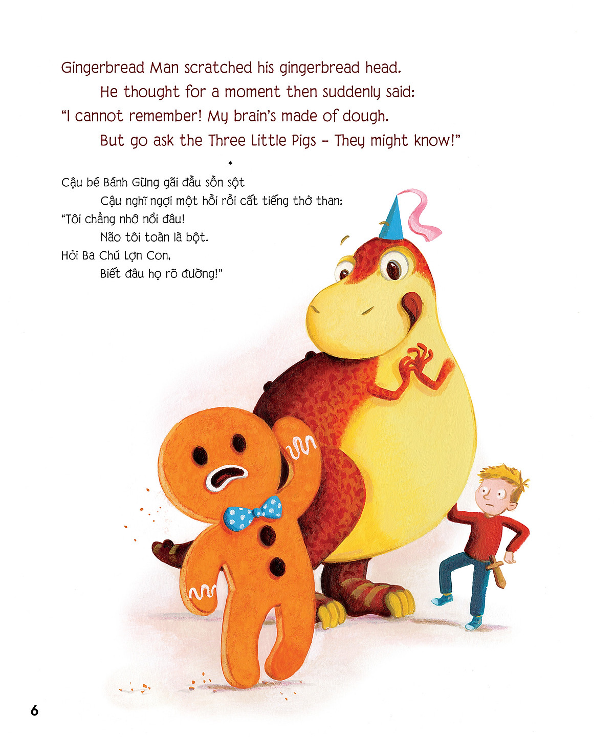 chú khủng long tham ăn: giải cứu nàng công chúa – bài học về lòng dũng cảm (song ngữ)