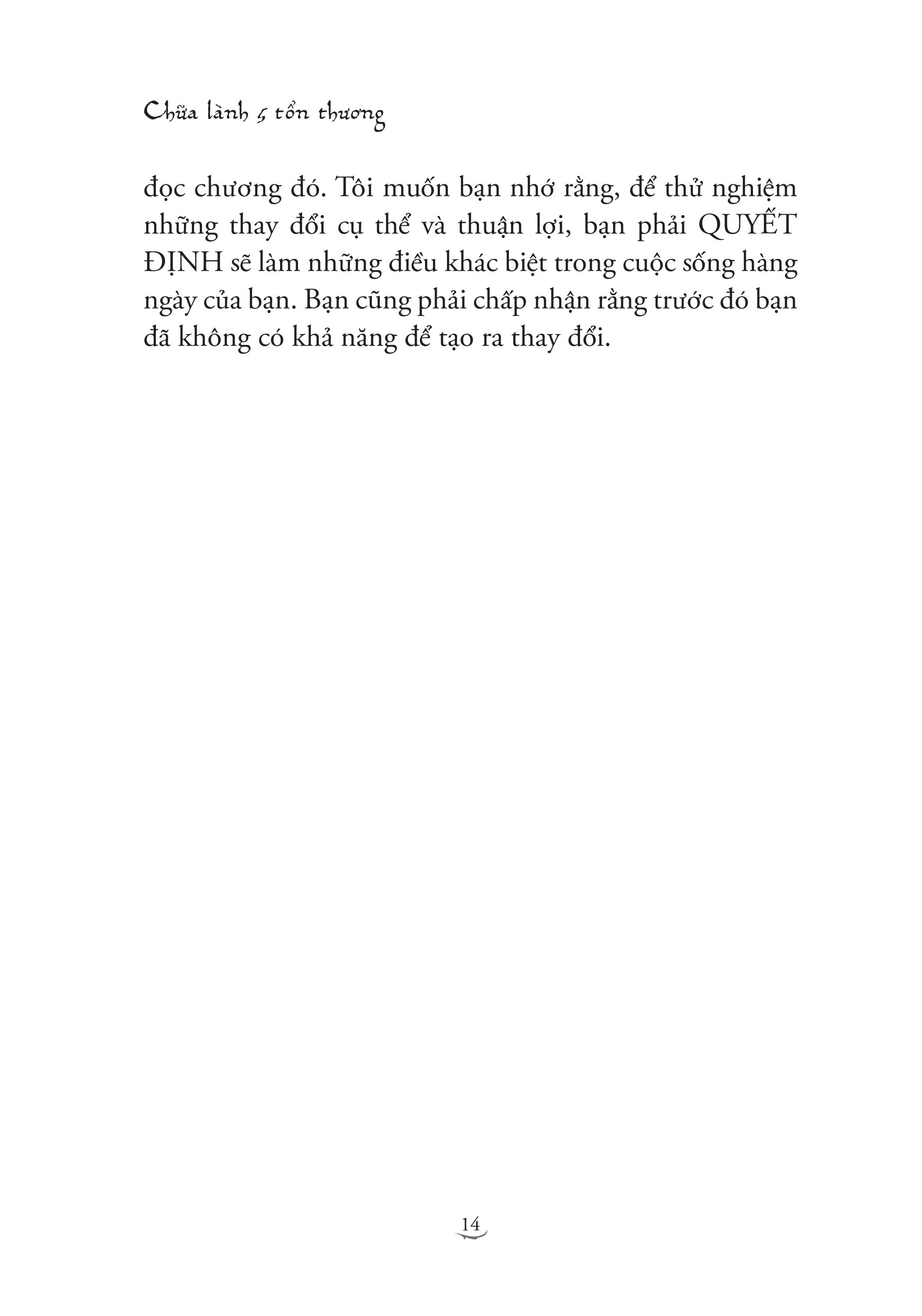 chữa lành 5 tổn thương