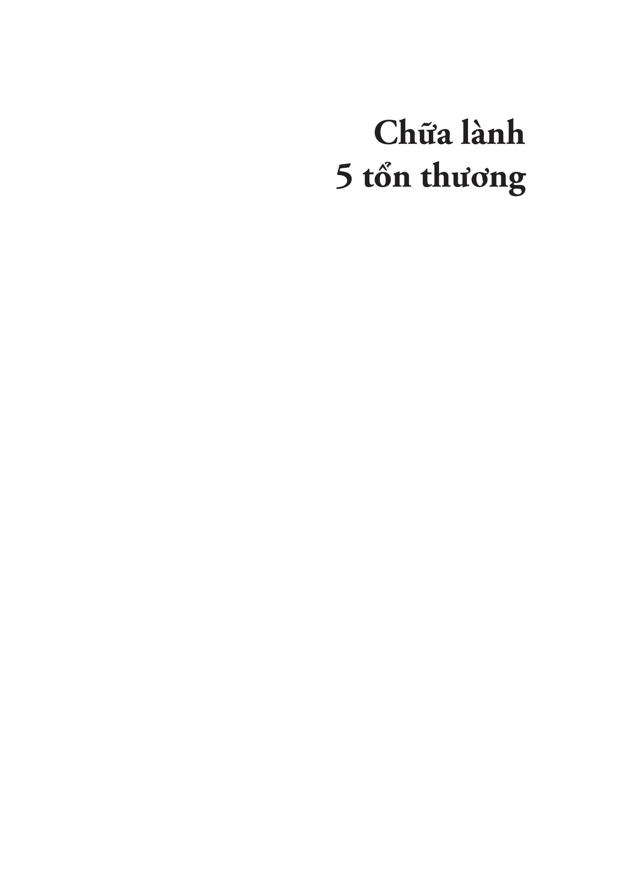 chữa lành 5 tổn thương