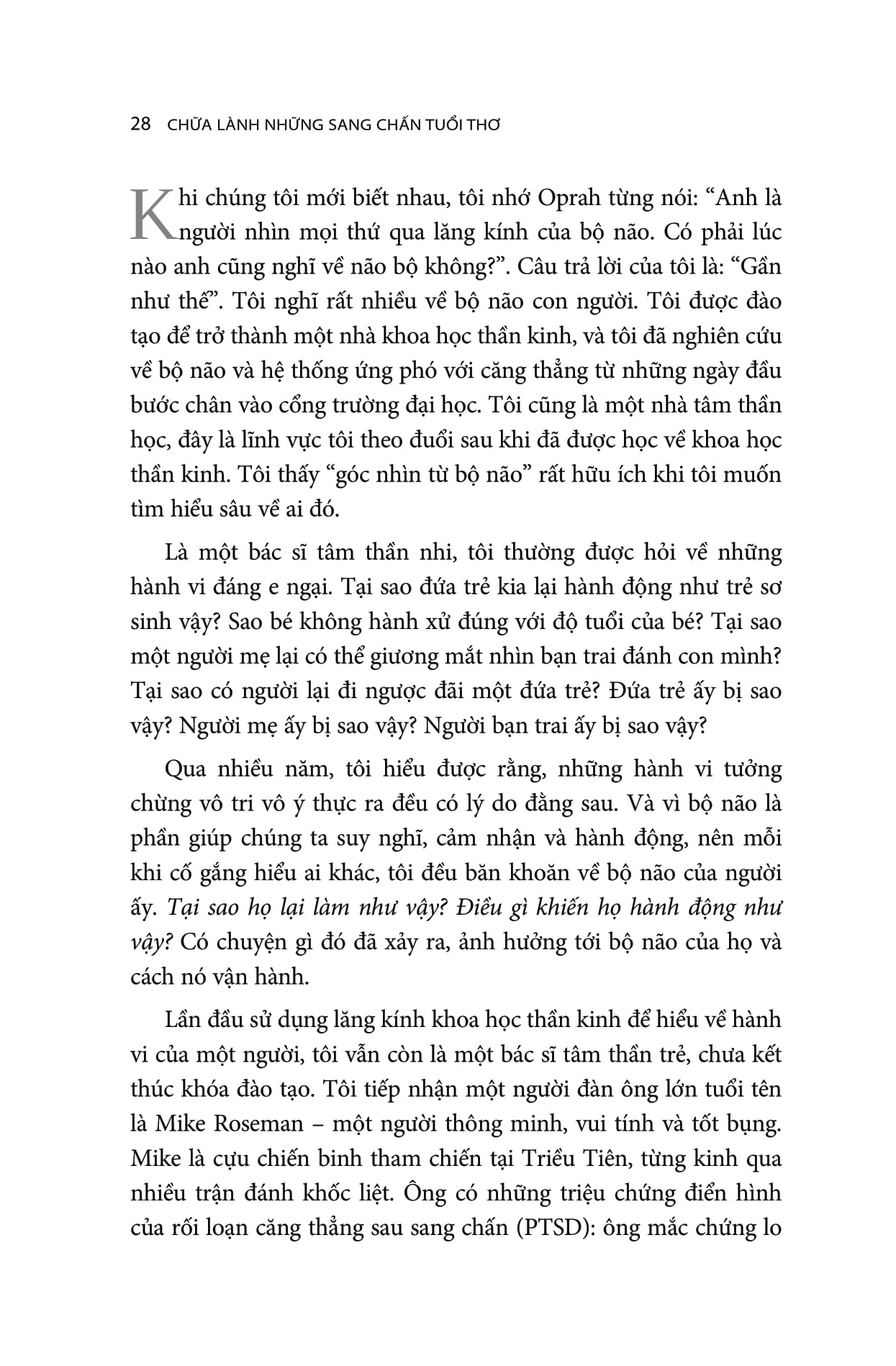 chữa lành những sang chấn tuổi thơ