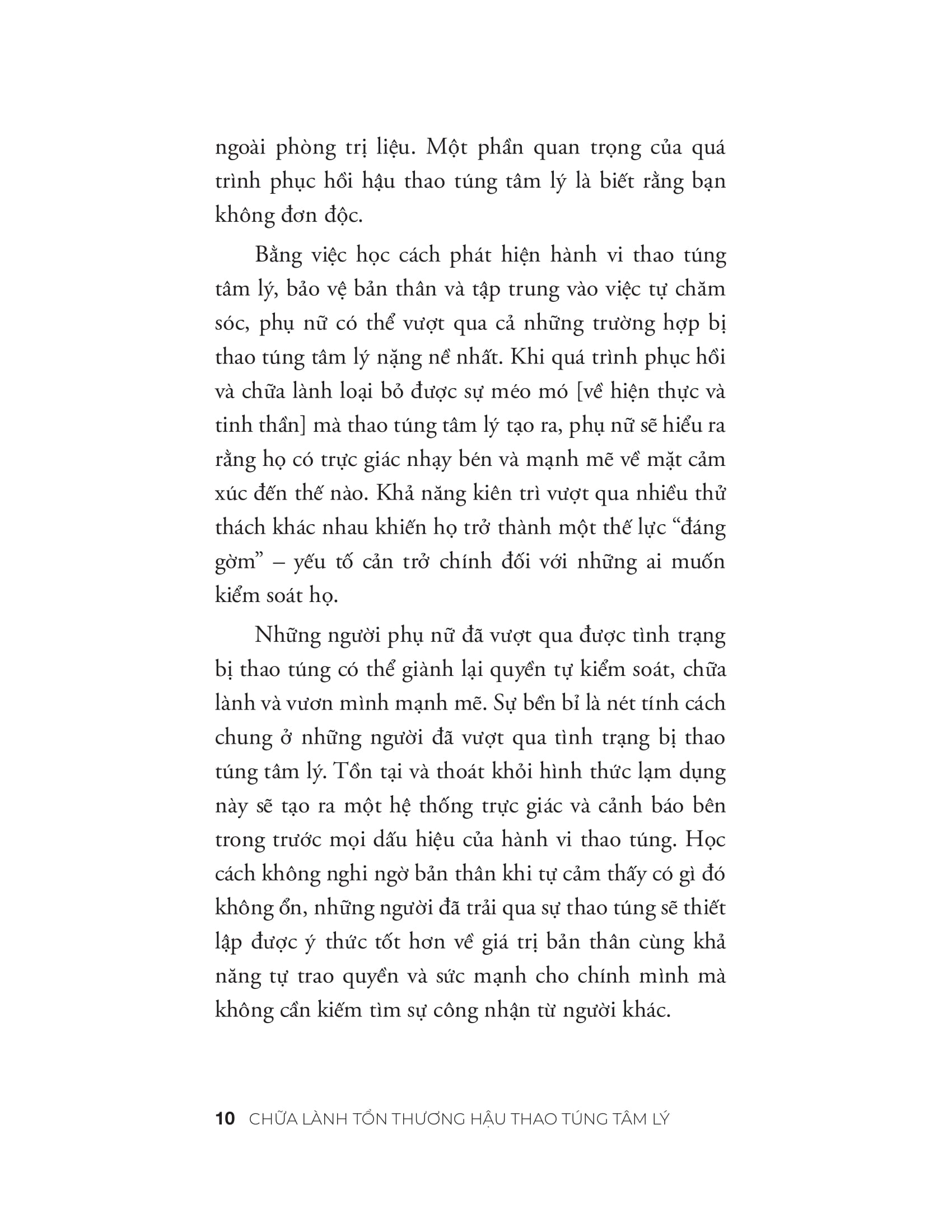 chữa lành tổn thương hậu thao túng tâm lý