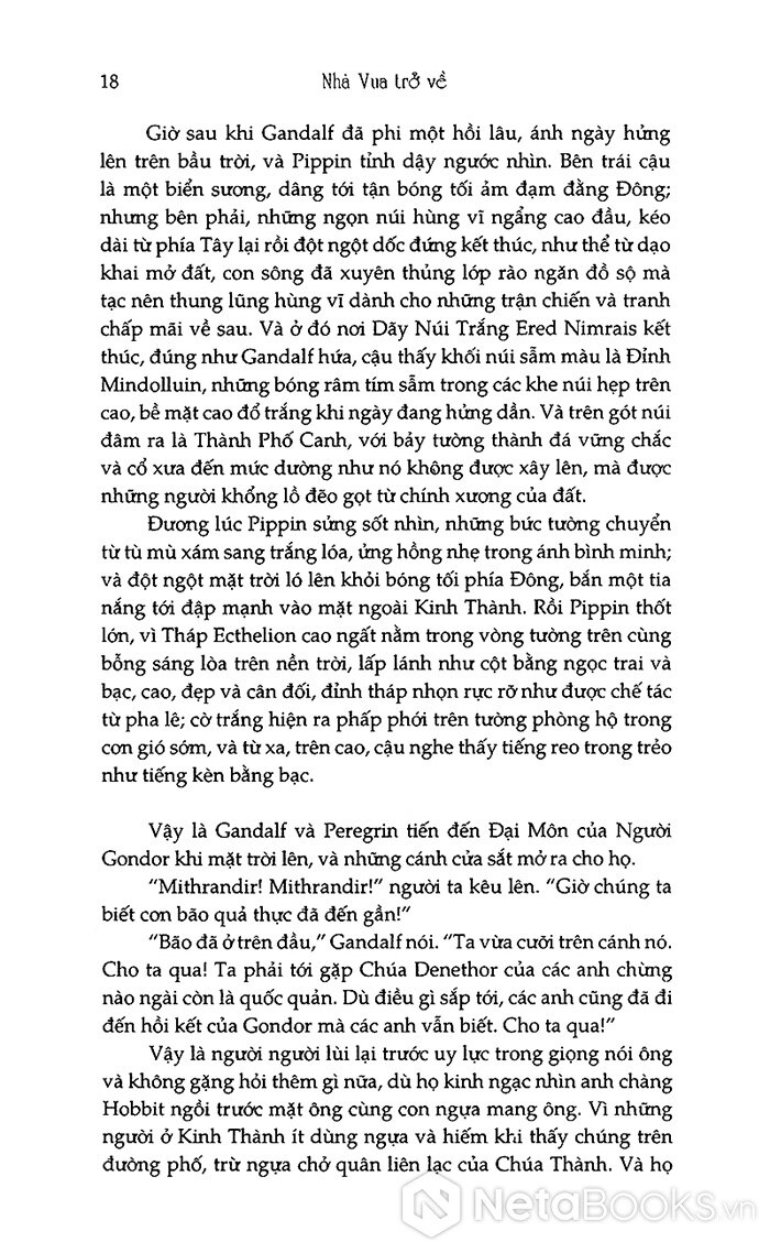 chúa tể những chiếc nhẫn - nhà vua trở về (tái bản 2021)