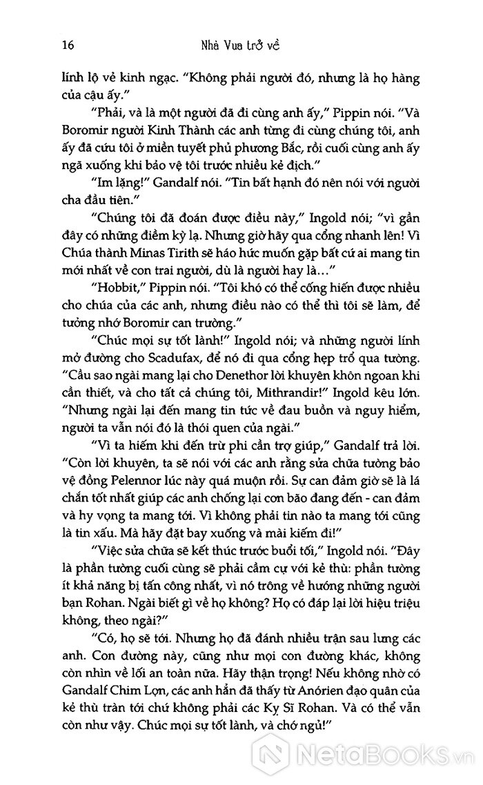 chúa tể những chiếc nhẫn - nhà vua trở về (tái bản 2021)