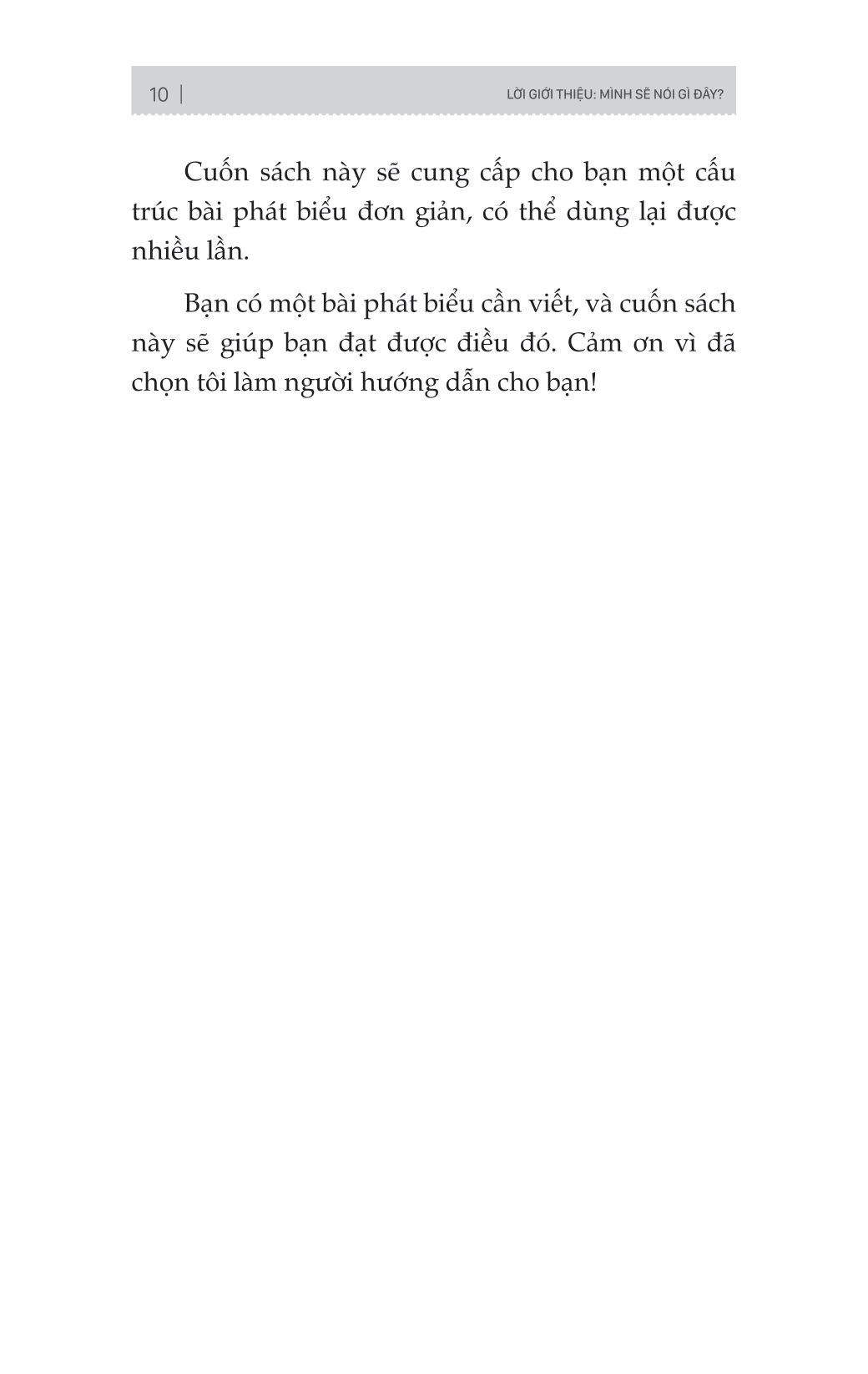 chuẩn bị bài nói chuyện từ trang giấy trắng