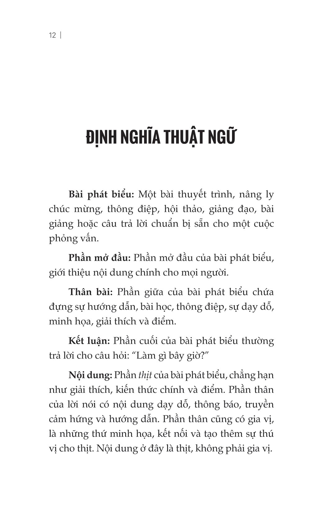 chuẩn bị bài nói chuyện từ trang giấy trắng