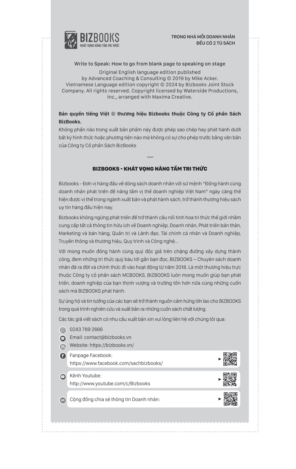 chuẩn bị bài nói chuyện từ trang giấy trắng