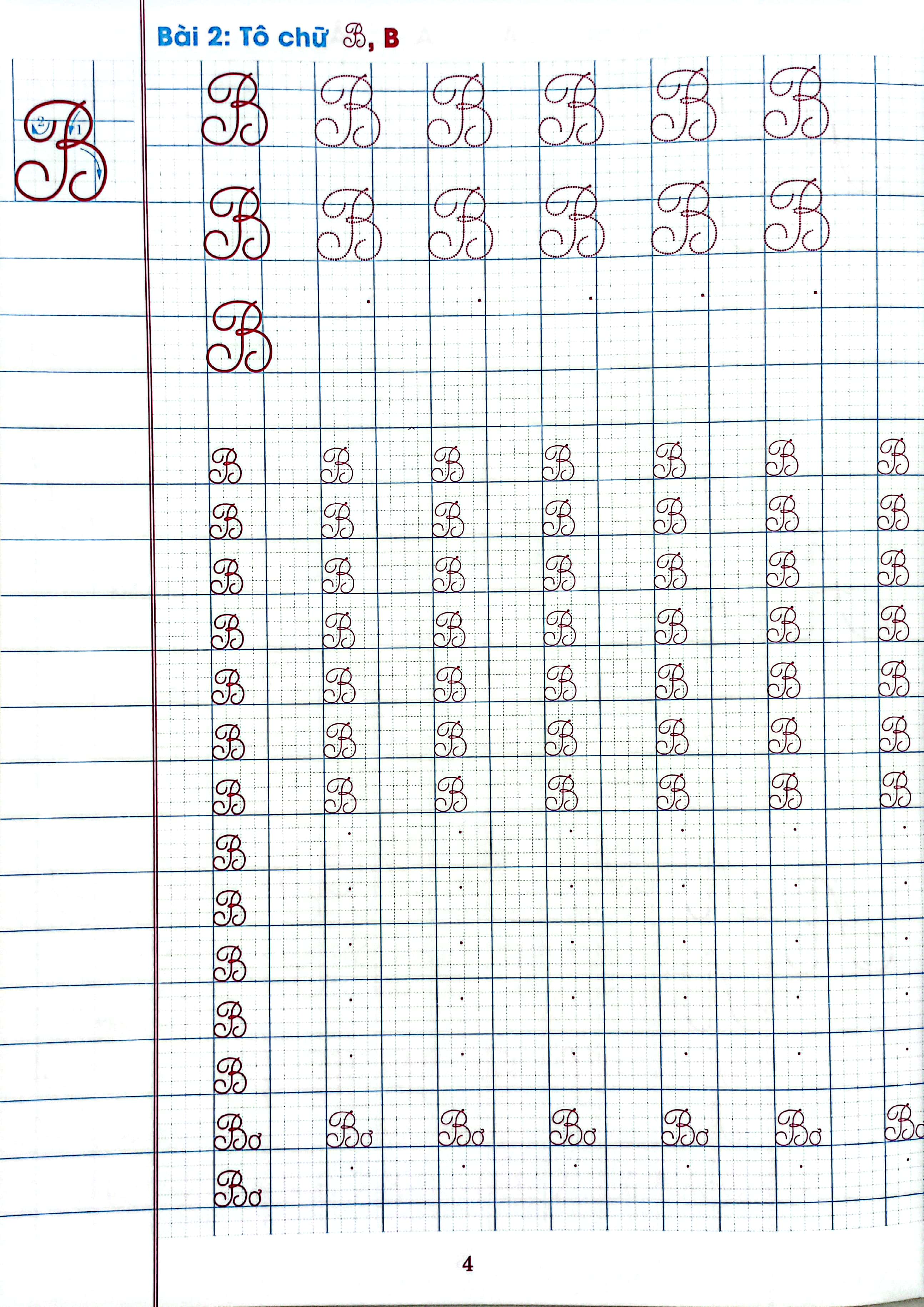 chuẩn bị bé vào lớp 1 - tô chữ hoa (dành cho bé 5-6 tuổi)