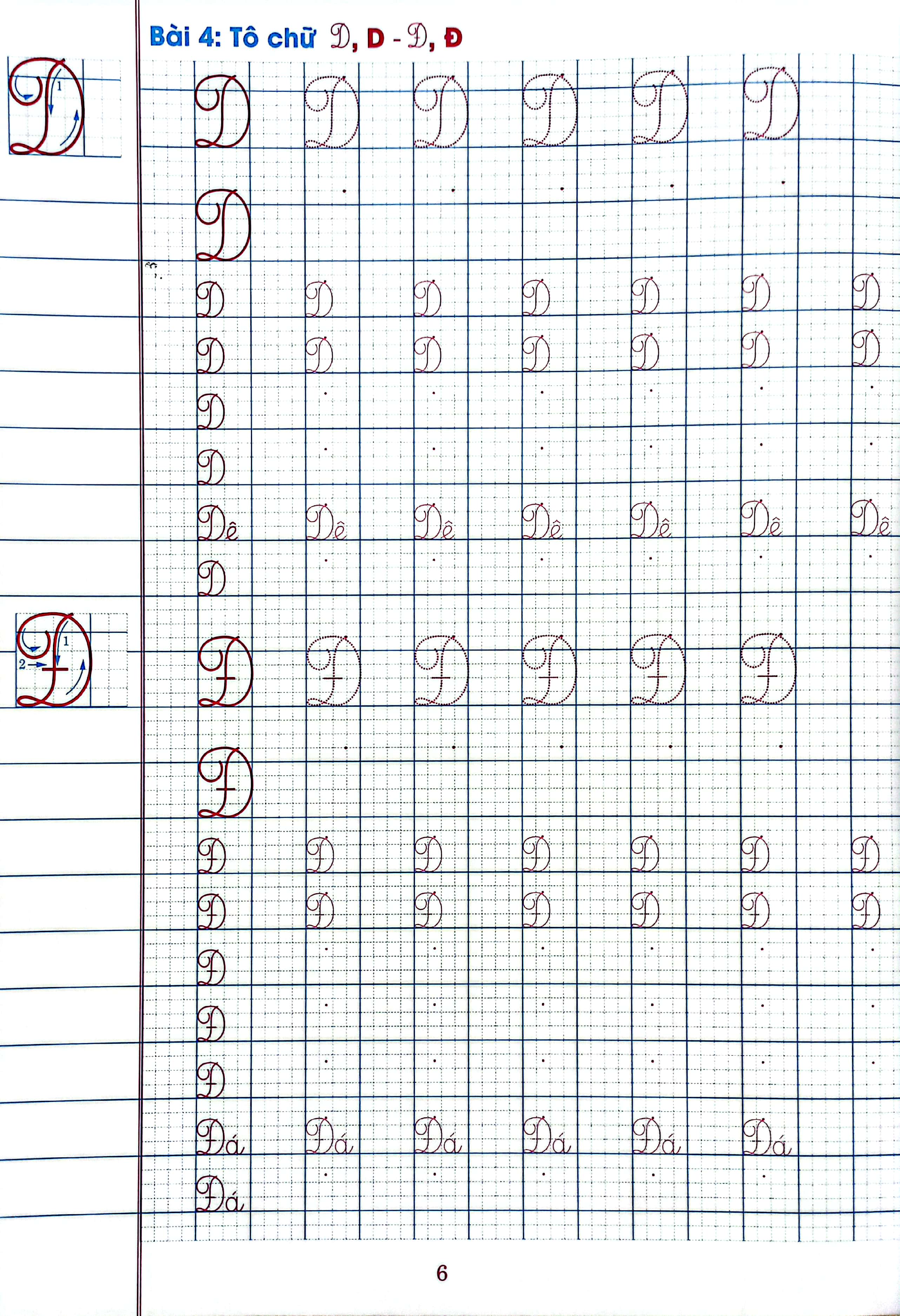 chuẩn bị bé vào lớp 1 - tô chữ hoa (dành cho bé 5-6 tuổi)