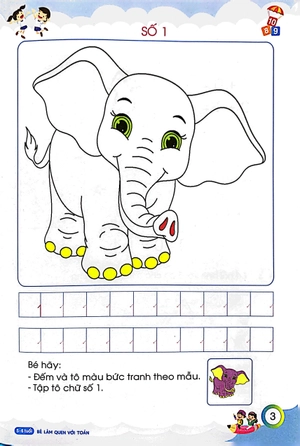 chuẩn bị cho bé vào lớp 1 - bé làm quen với toán 5-6 tuổi