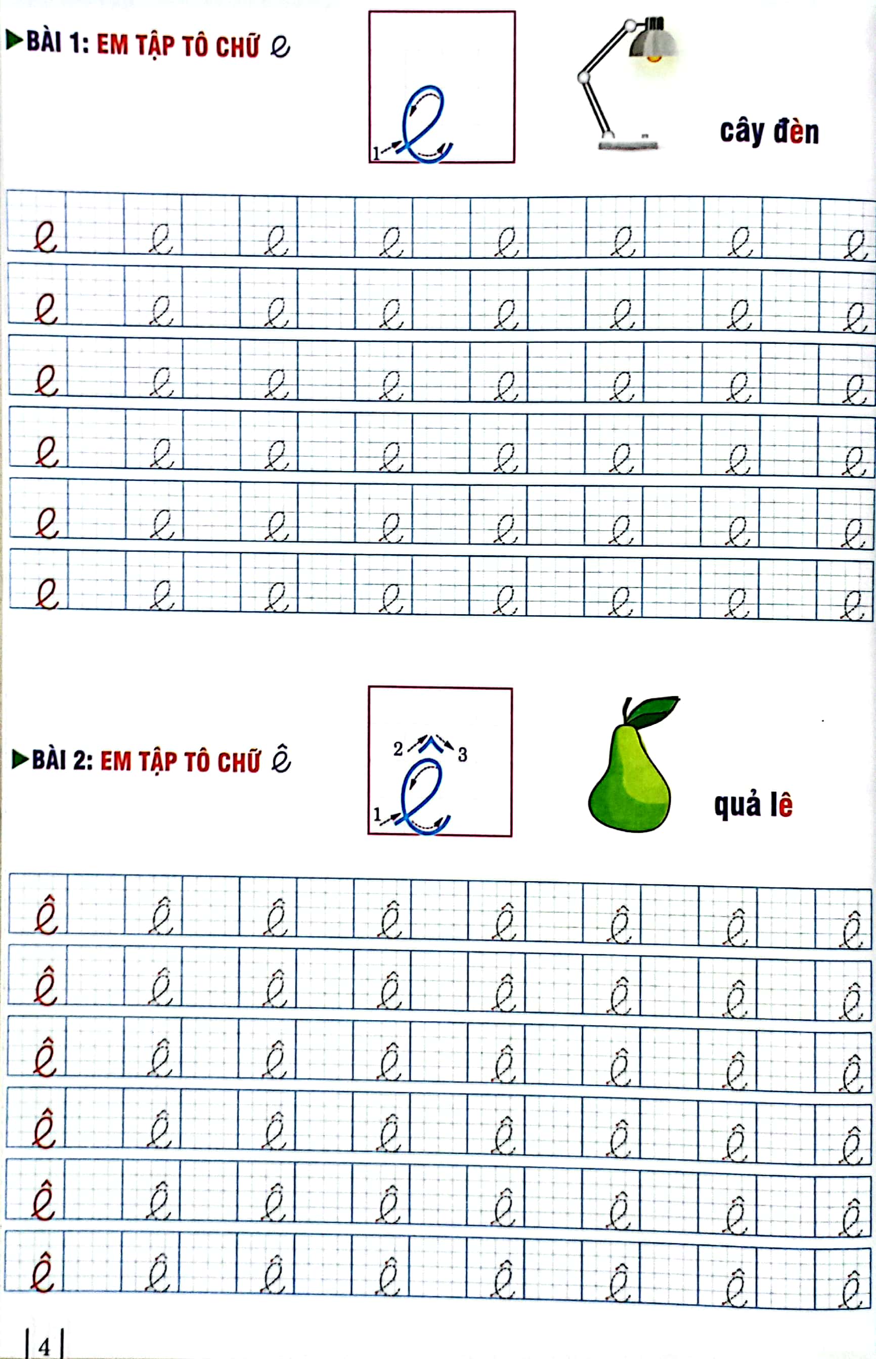 chuẩn bị cho bé vào lớp 1 - bé tập tô chữ cái và chữ ghép (5-6 tuổi)