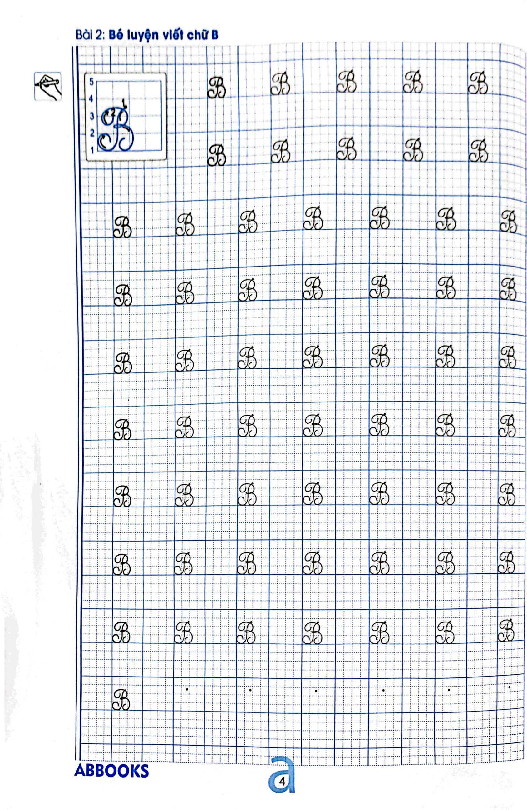 chuẩn bị cho bé vào lớp 1 - dành cho bé 4-5 tuổi - tập viết chữ hoa
