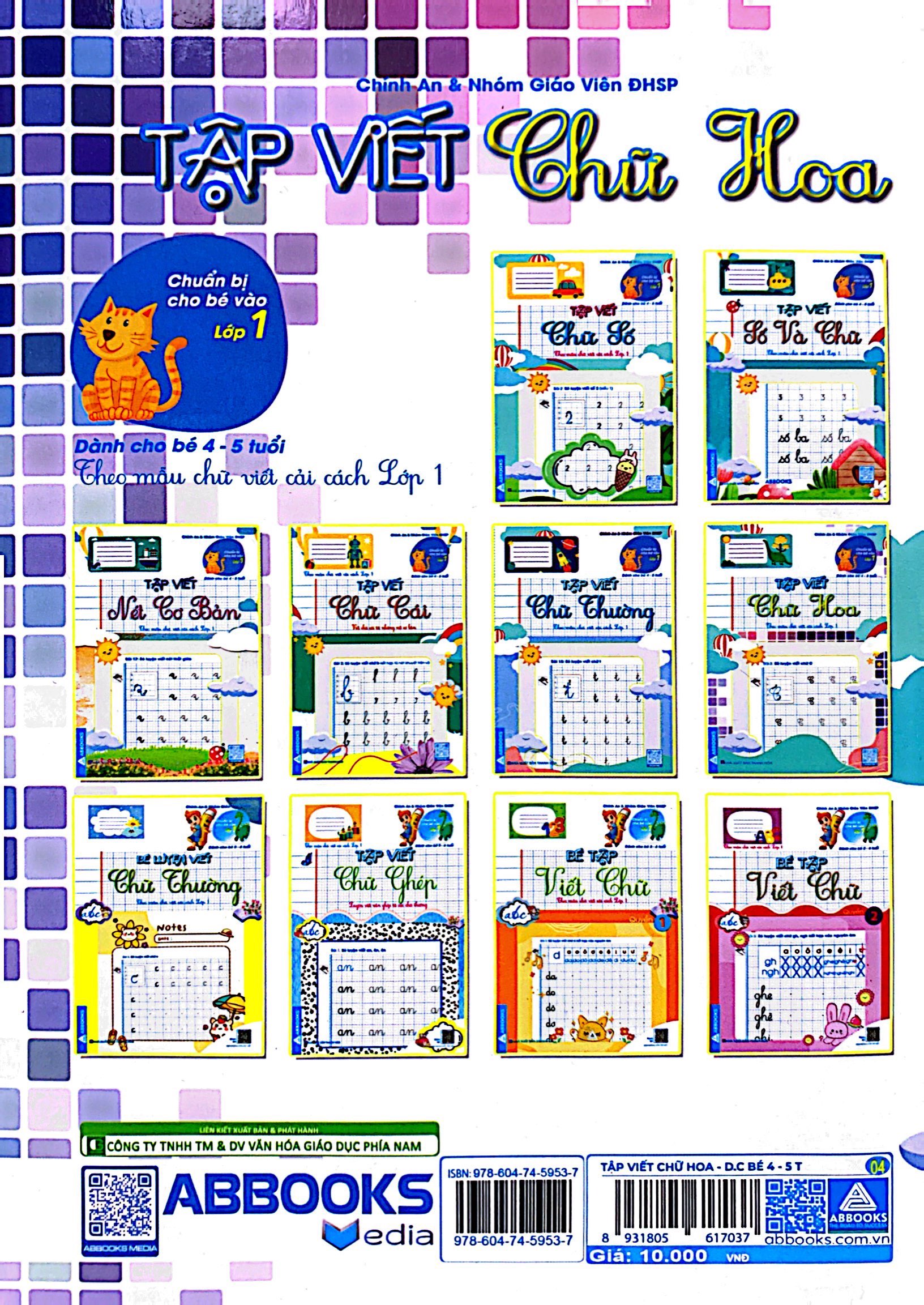 chuẩn bị cho bé vào lớp 1 - dành cho bé 4-5 tuổi - tập viết chữ hoa