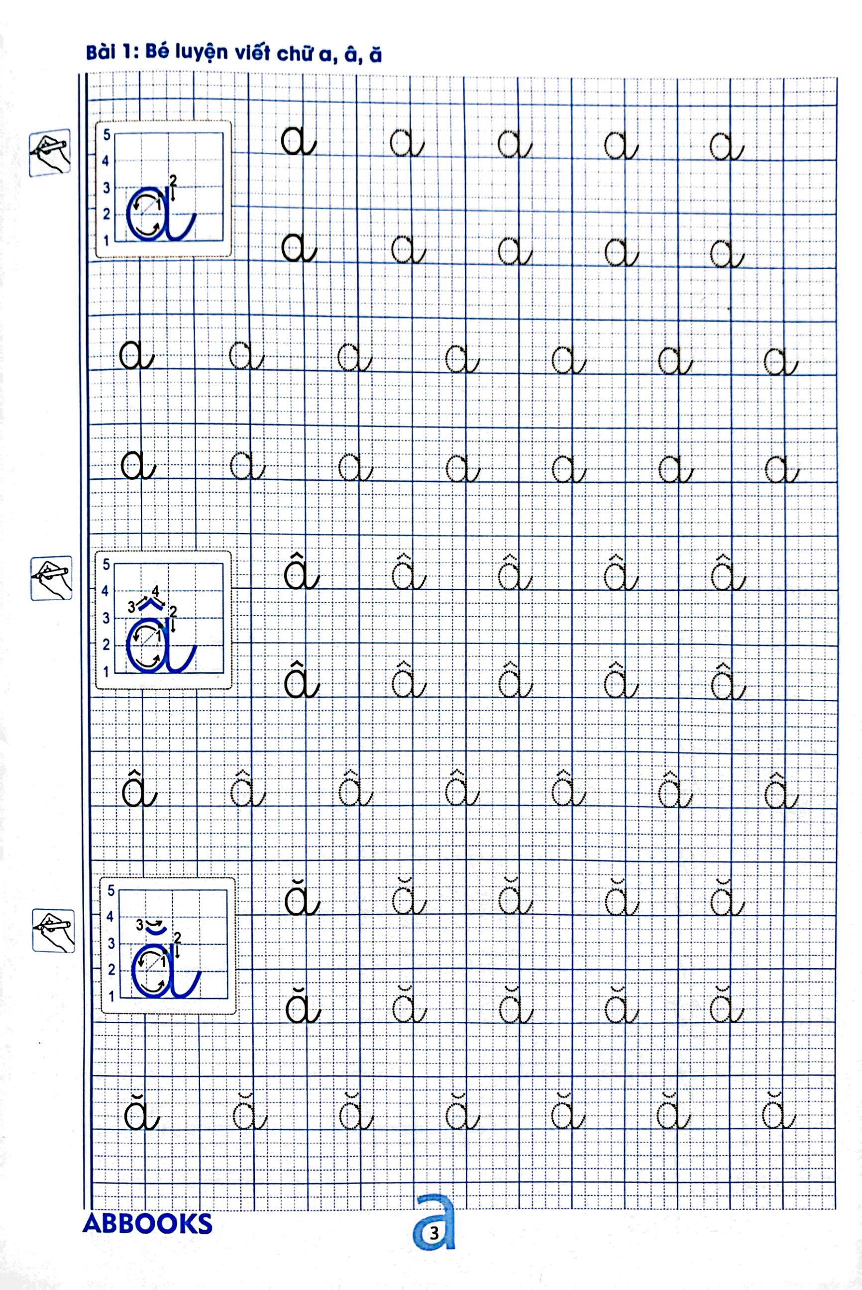 chuẩn bị cho bé vào lớp 1 - dành cho bé 4-5 tuổi - tập viết chữ thường