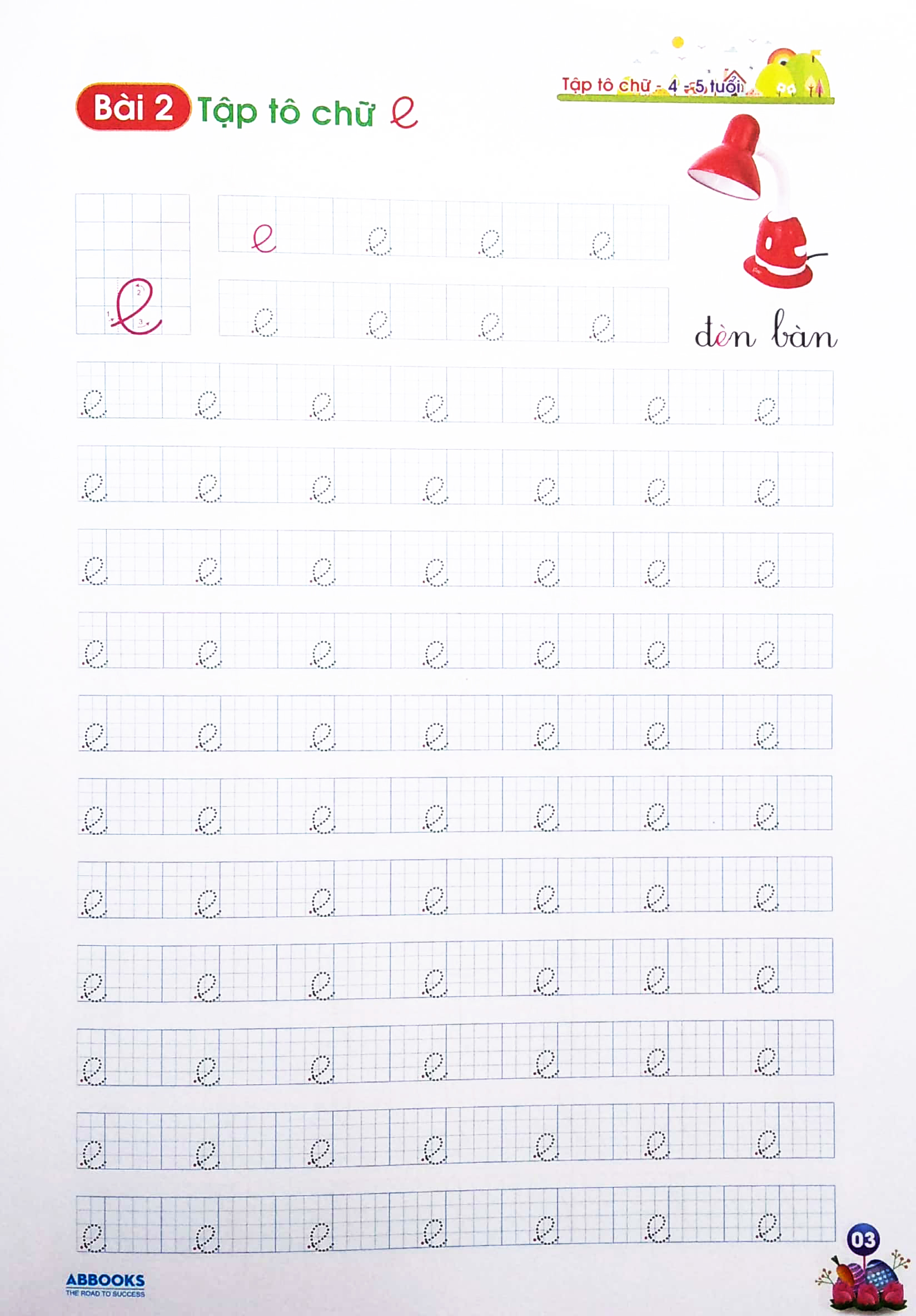 chuẩn bị cho bé vào lớp 1 - tập tô chữ - chữ thường (dành cho 4-5 tuổi)