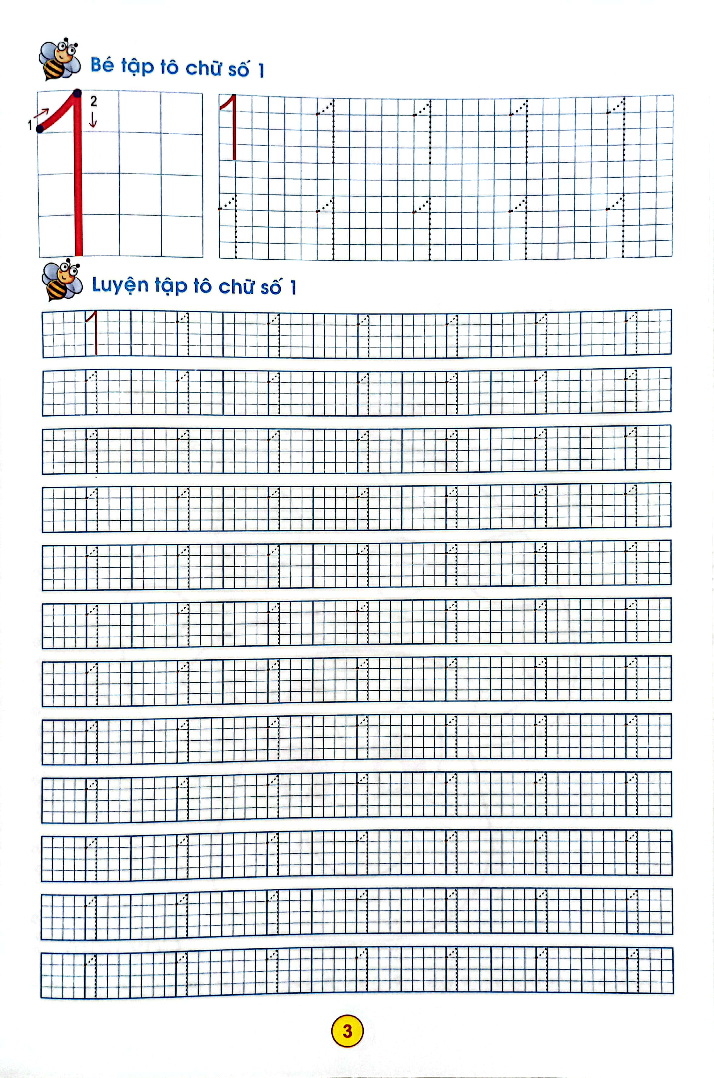 chuẩn bị cho bé vào lớp 1 - tập tô chữ số (cho bé từ 4-5 tuổi)