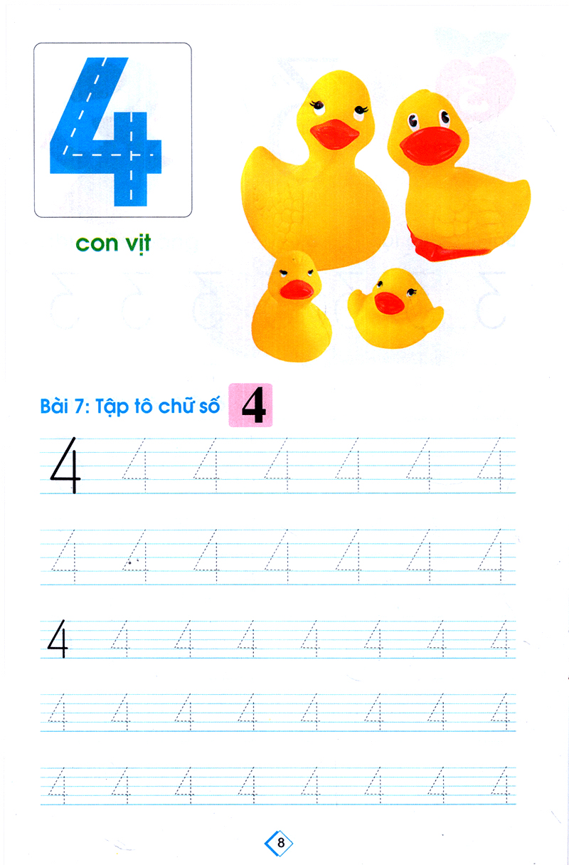 chuẩn bị cho bé vào lớp môt - tập tô số lớp 1