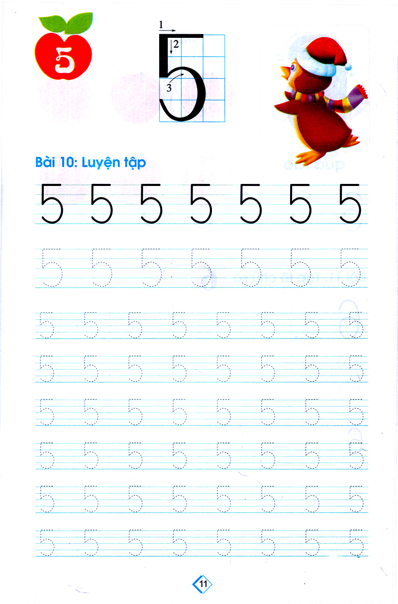 chuẩn bị cho bé vào lớp môt - tập tô số lớp 1