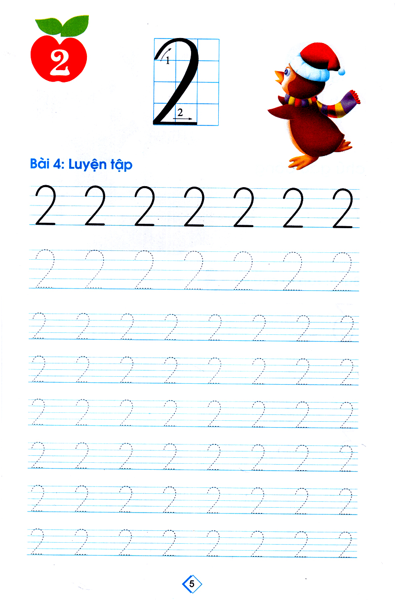 chuẩn bị cho bé vào lớp môt - tập tô số lớp 1