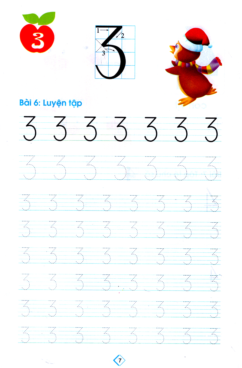 chuẩn bị cho bé vào lớp môt - tập tô số lớp 1