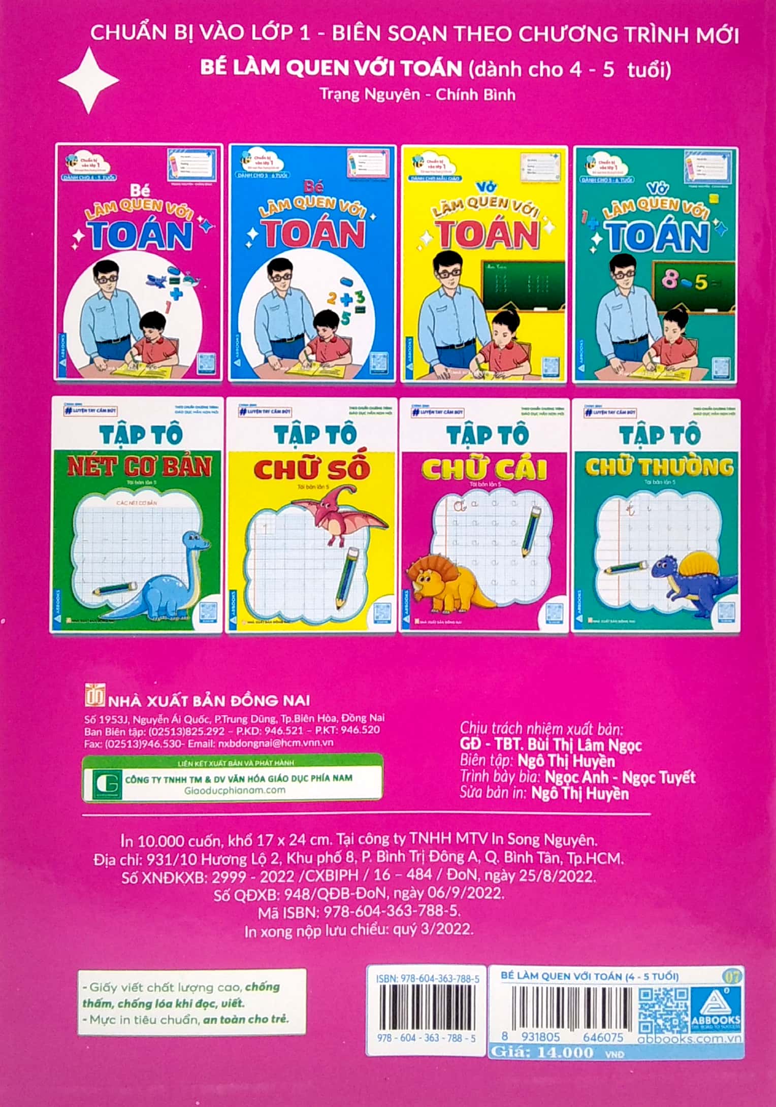 chuẩn bị vào lớp 1 - bé làm quen với toán (dành cho 4-5 tuổi)