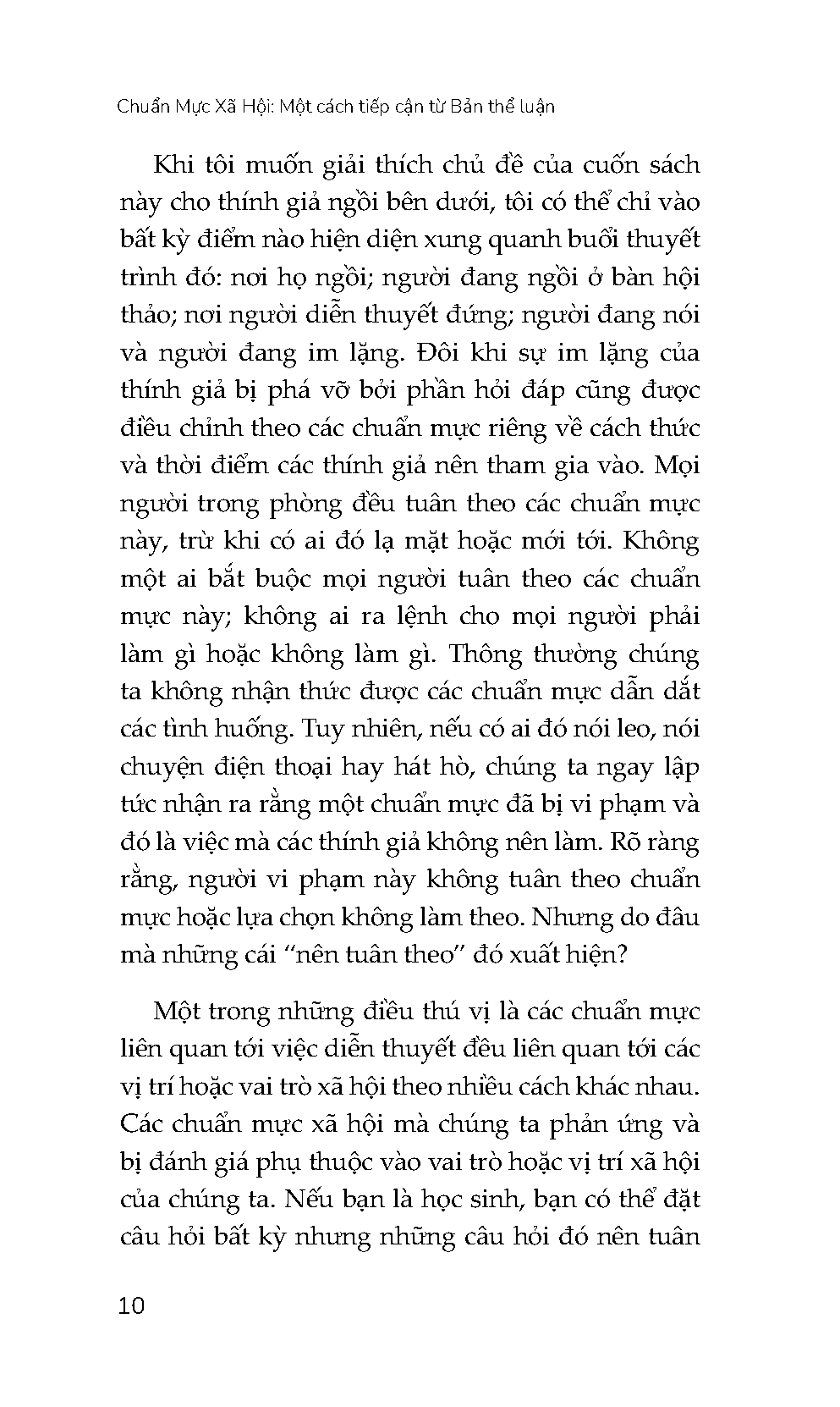 chuẩn mực xã hội - một cách tiếp cận từ bản thể luận