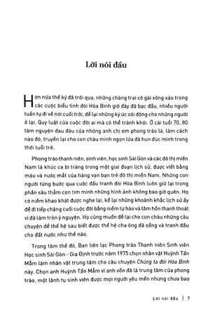 chúng ta đòi hòa bình - huỳnh tấn mẫn và phong trào yêu nước, tranh đấu của thanh niên, sinh viên, học sinh sài gòn, 1969 - 1975 (tái bản 2022)