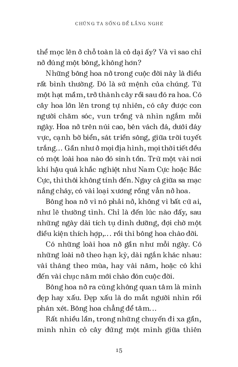 chúng ta sống để lắng nghe