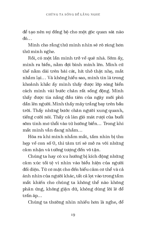 chúng ta sống để lắng nghe