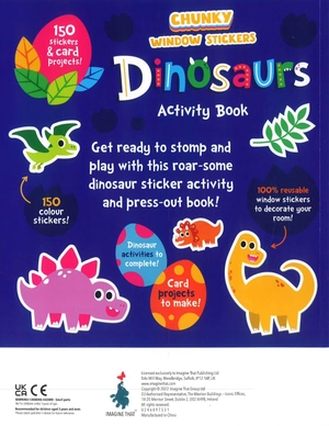 chunky window stickers - dinosaurs