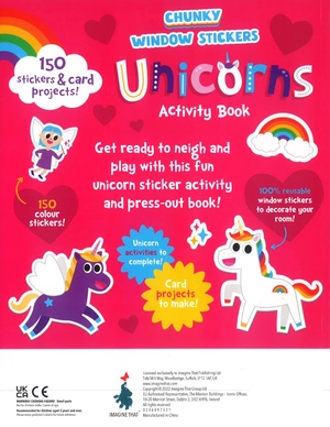 chunky window stickers - unicorns