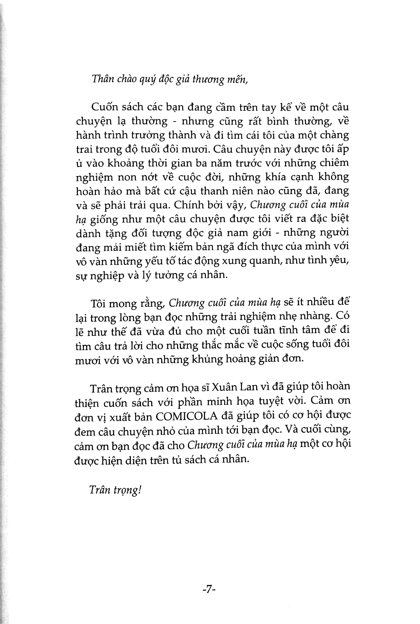 chương cuối của mùa hạ