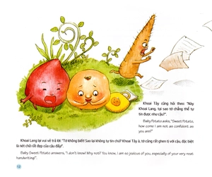 chuyện các bé rau củ quả ở khu rừng phép thuật - bé khoai lang lạc quan, yêu đời (song ngữ việt - anh)