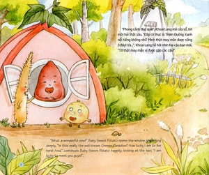 chuyện các bé rau củ quả ở khu rừng phép thuật - bé khoai lang lạc quan, yêu đời (song ngữ việt - anh)
