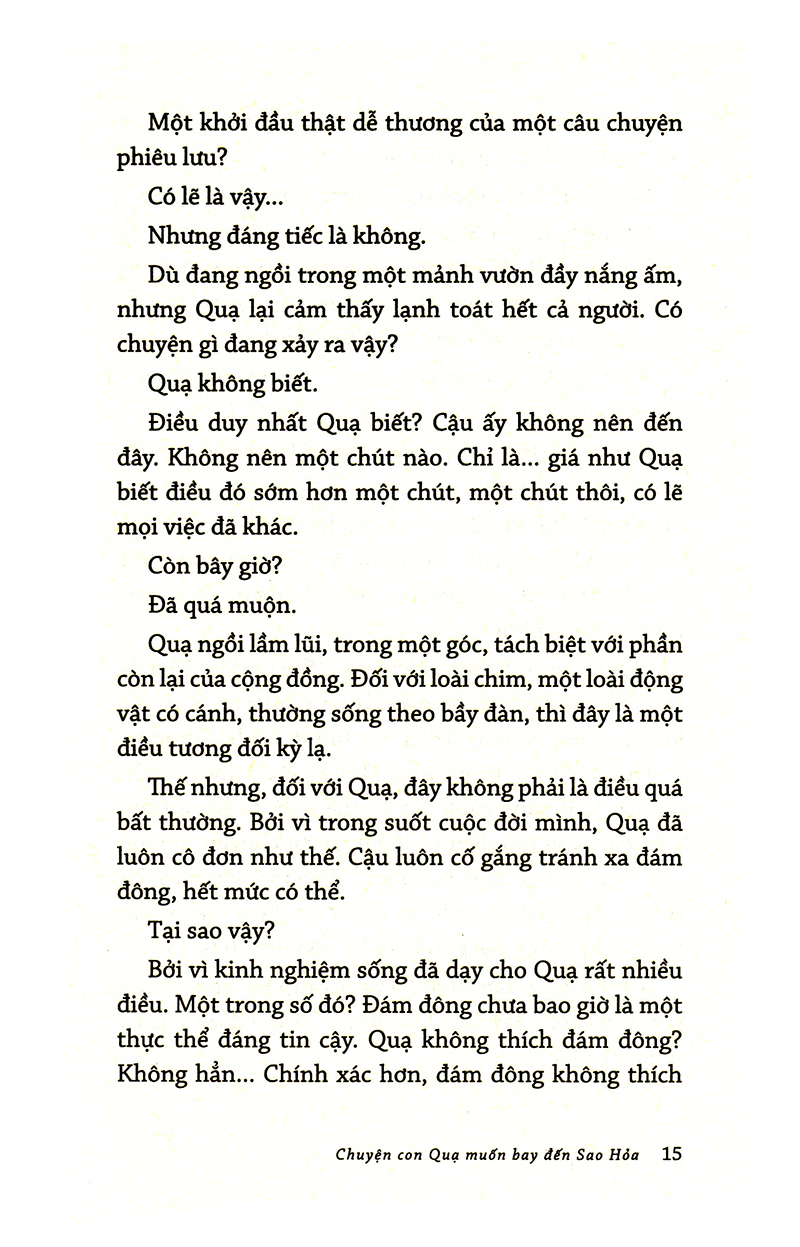 chuyện con quạ muốn bay đến sao hỏa