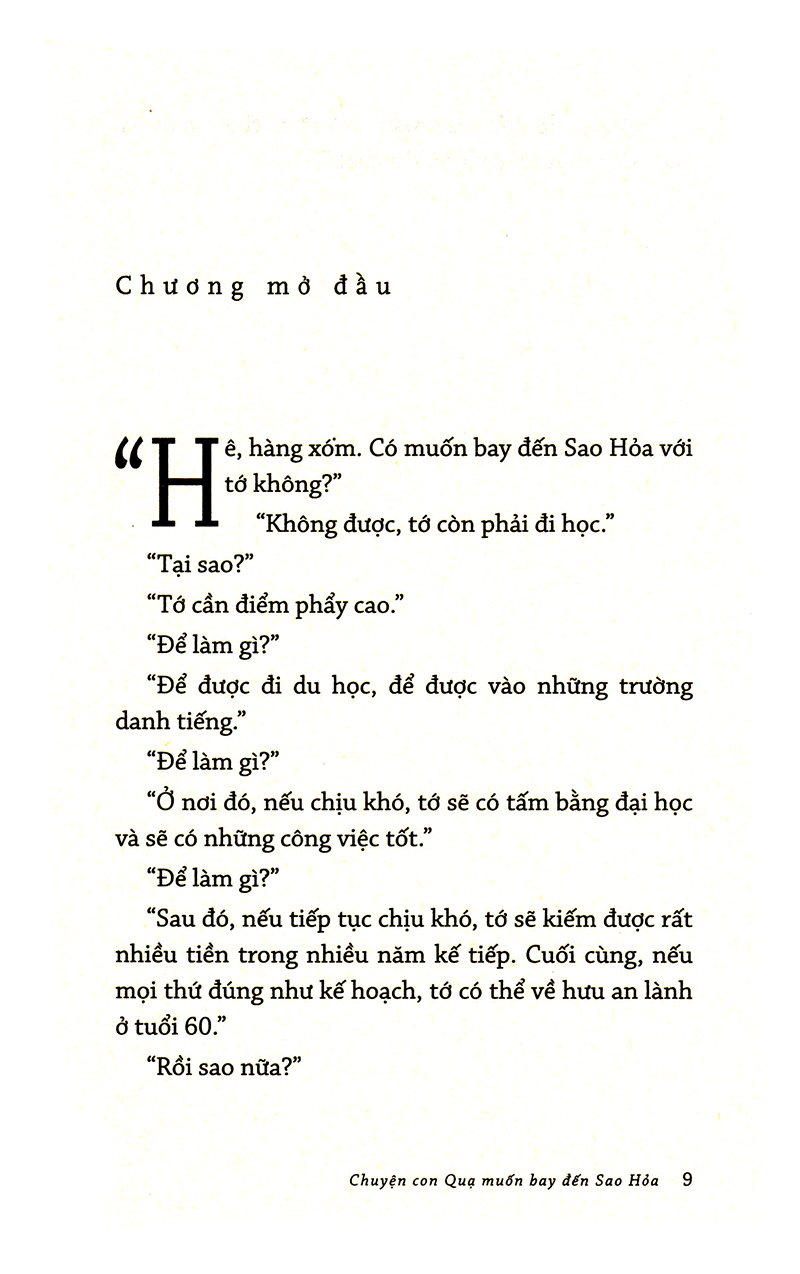 chuyện con quạ muốn bay đến sao hỏa