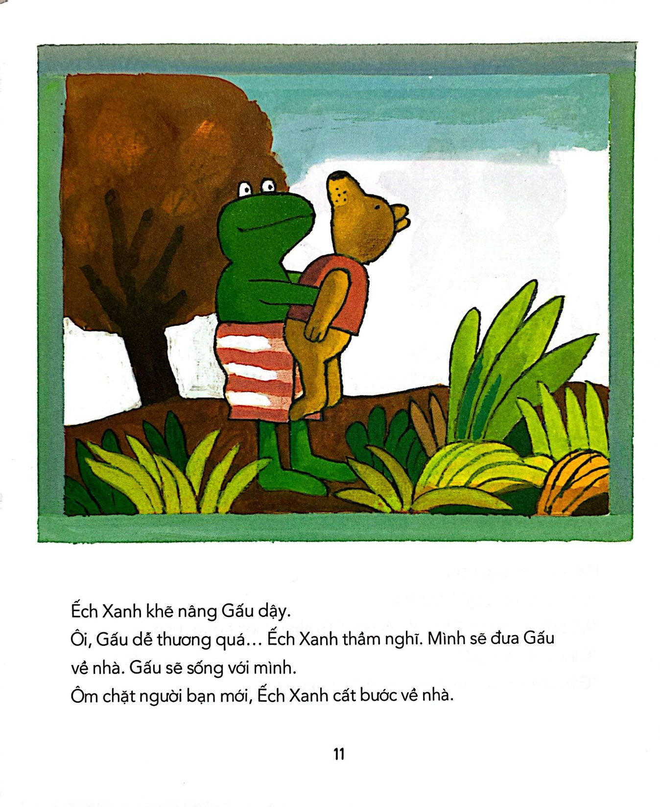 chuyện của ếch xanh - ếch xanh có bạn mới