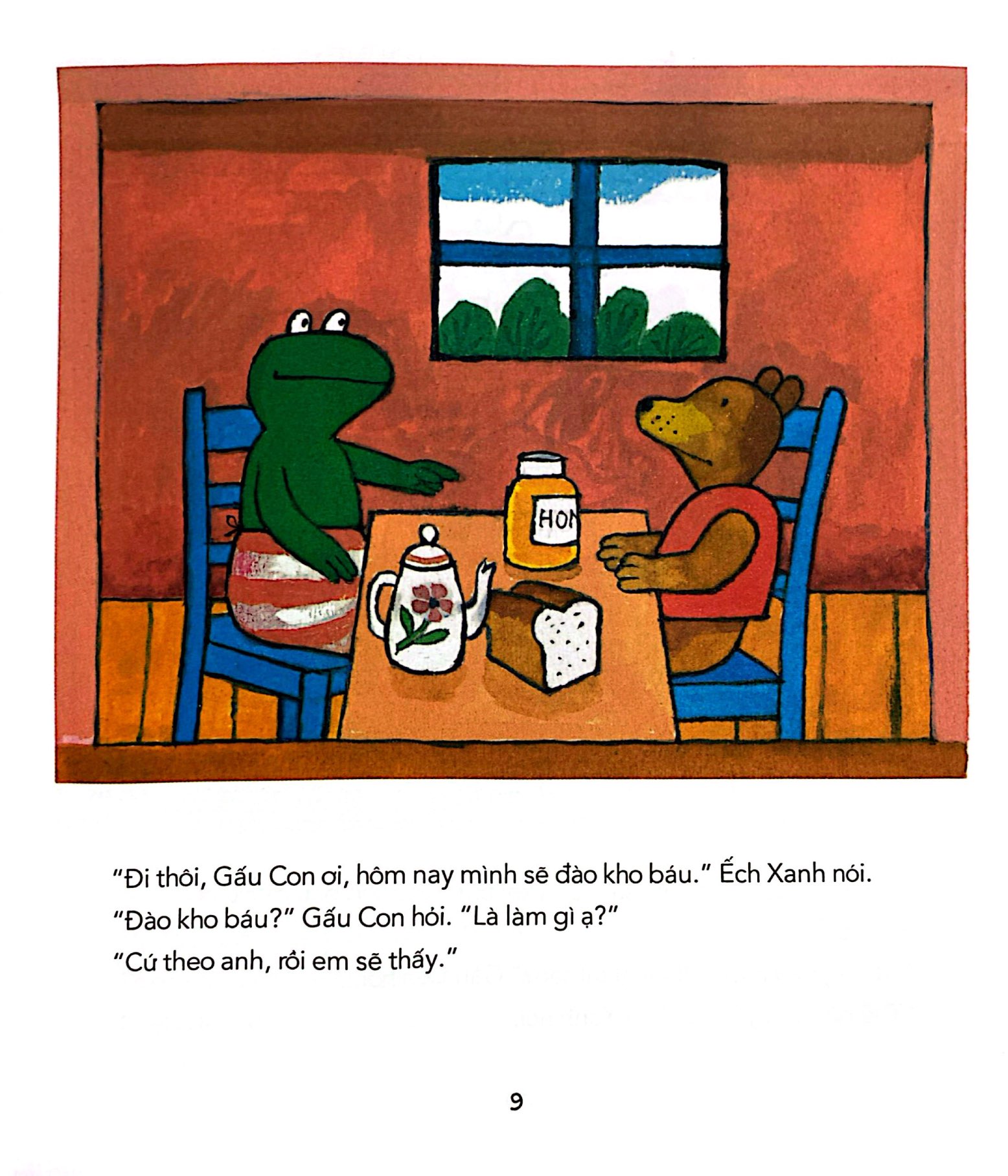 chuyện của ếch xanh - ếch xanh đào được kho báu