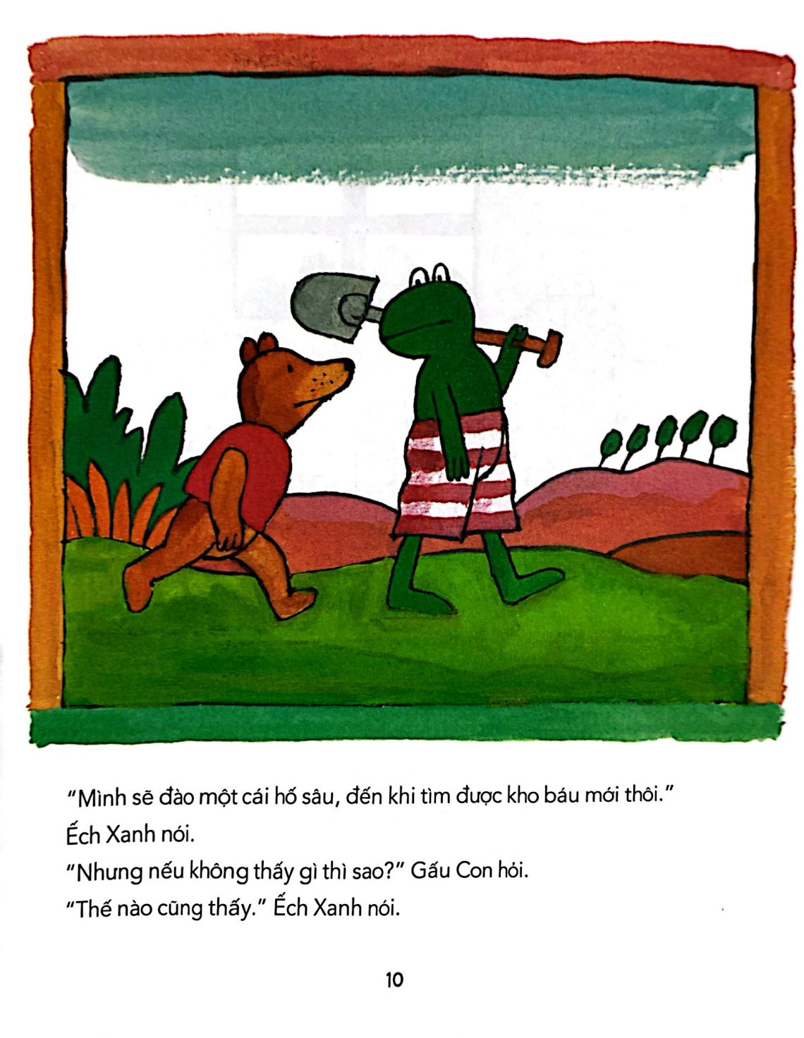 chuyện của ếch xanh - ếch xanh đào được kho báu