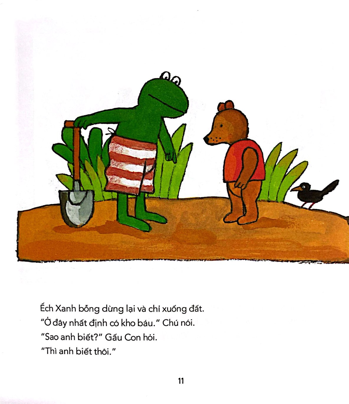 chuyện của ếch xanh - ếch xanh đào được kho báu