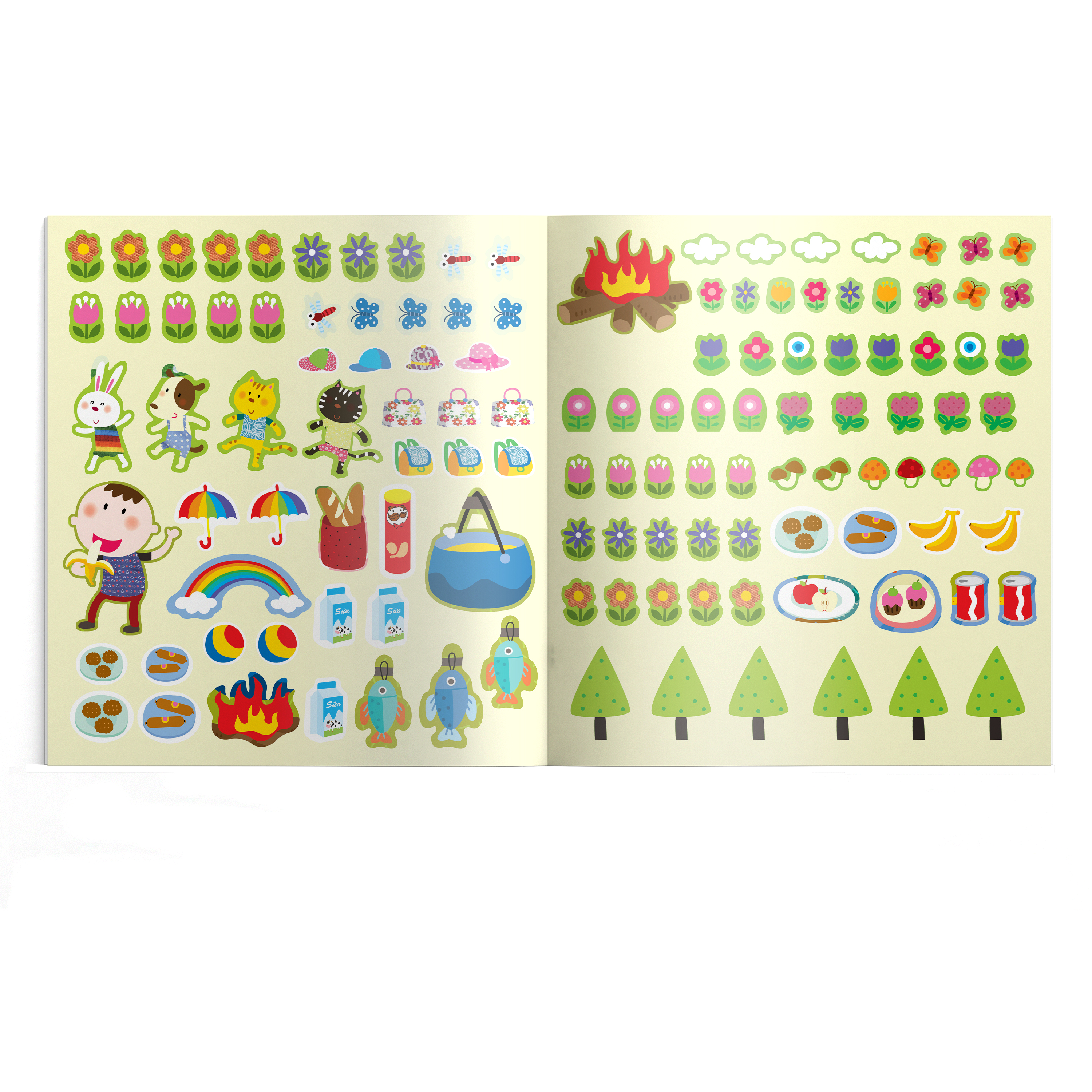 chuyến dã ngoại của mèo mun - sticker iq