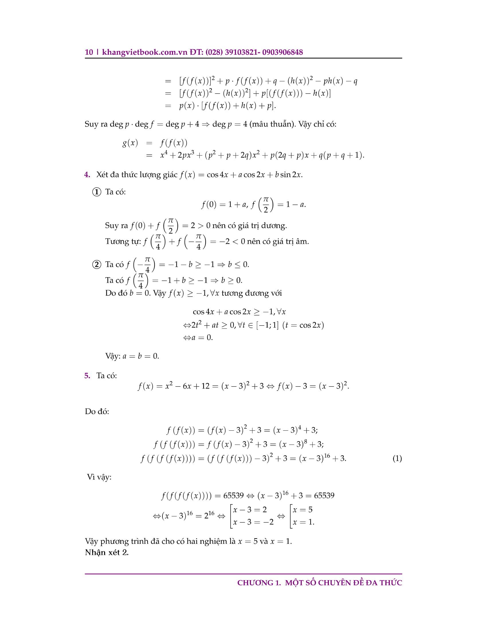 chuyên đề bồi dưỡng học sinh giỏi đa thức