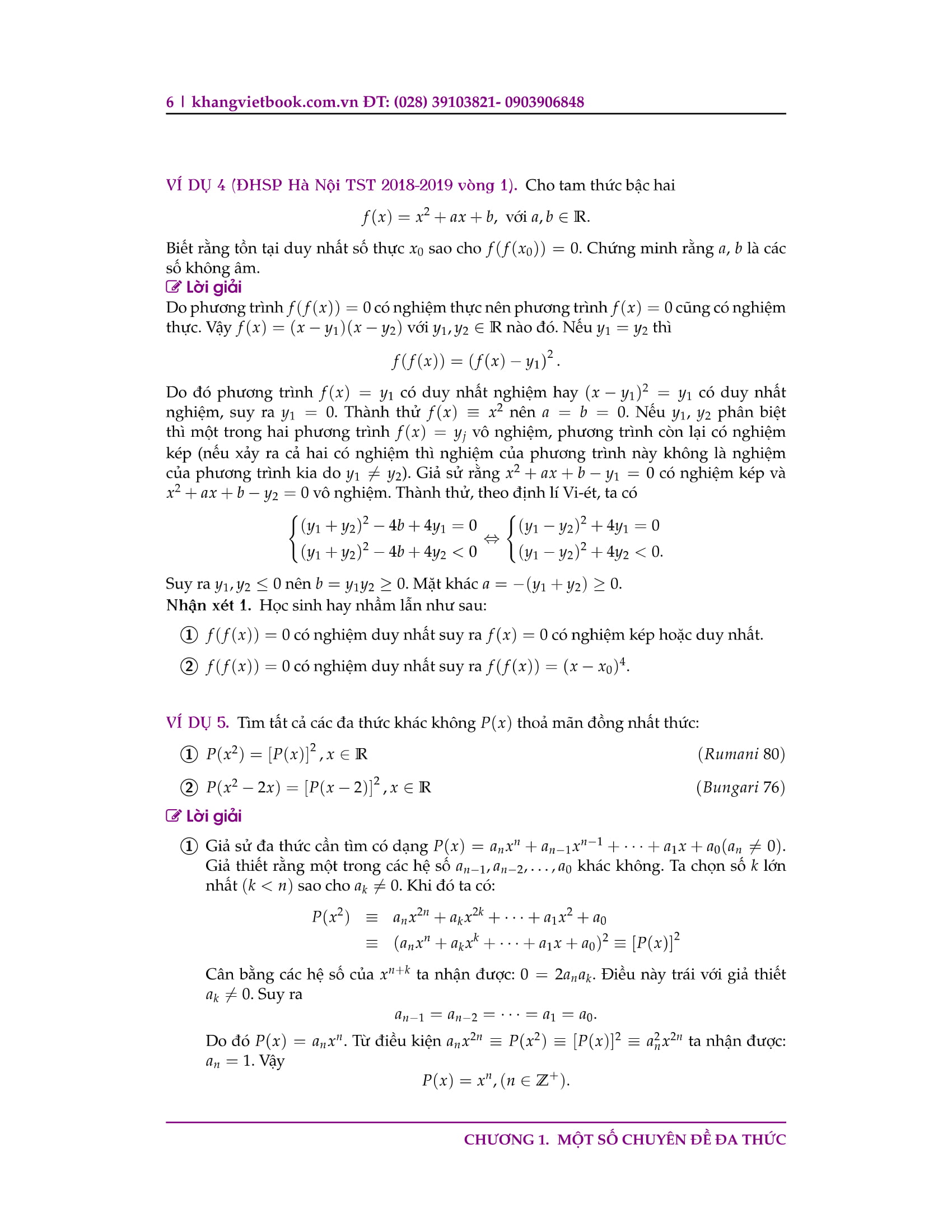 chuyên đề bồi dưỡng học sinh giỏi đa thức