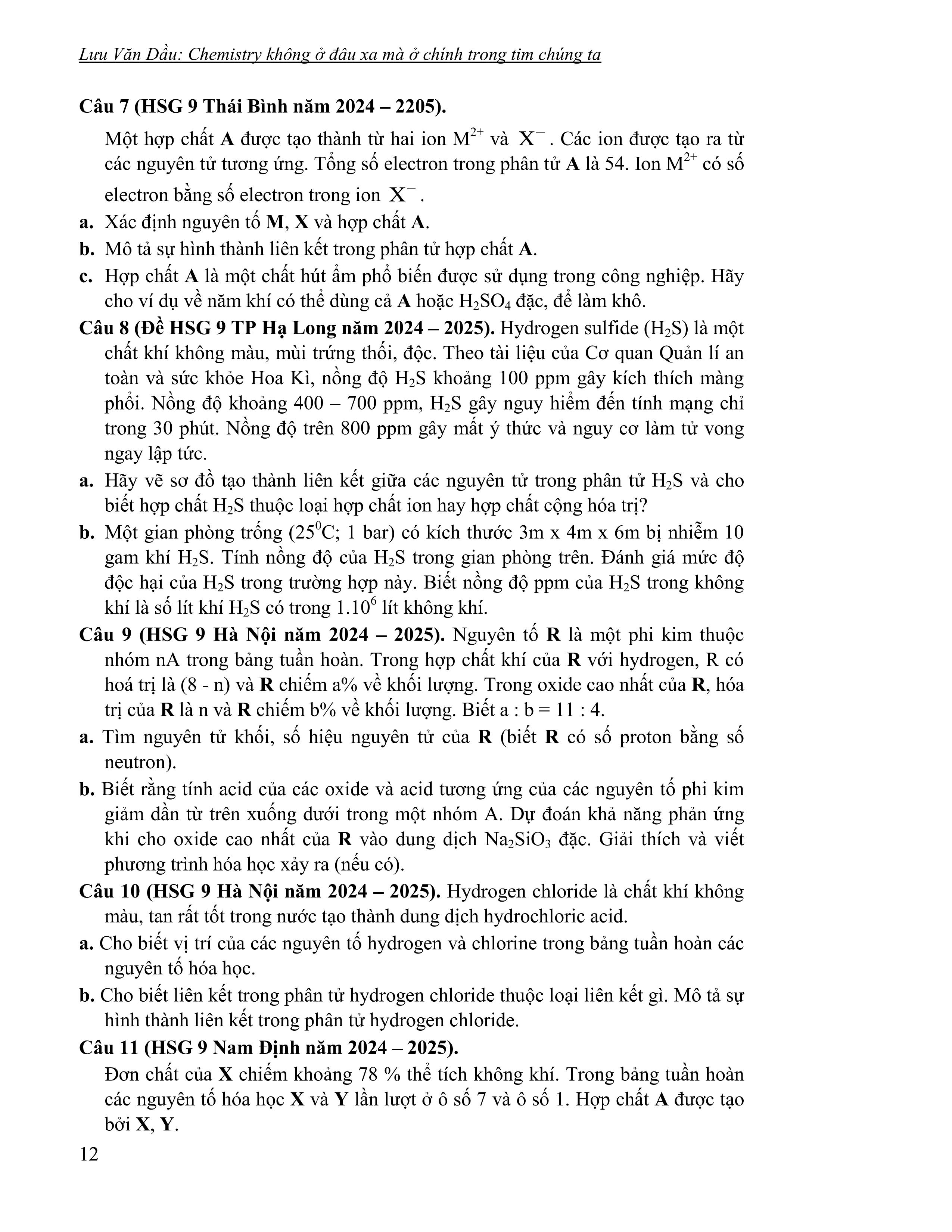 Chuyen De Boi Duong Hoc Sinh Gioi On Thi Vao Lop 10 Chuyen Hoa - Phan Hoa Vo Co